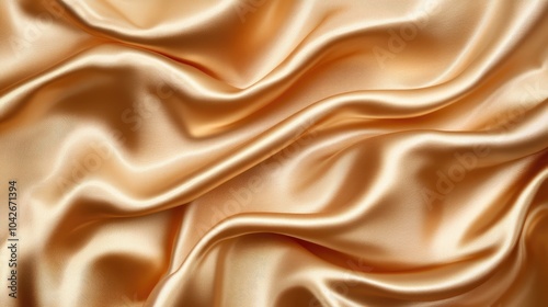 Luxurious Golden Silk Fabric Background