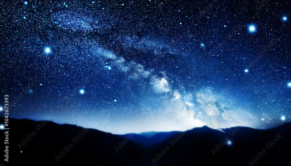 Naklejka premium night sky with stars