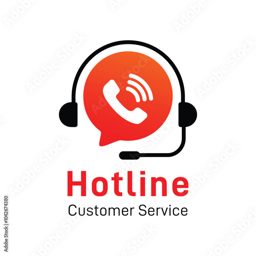 hotline customer service  vector design 
