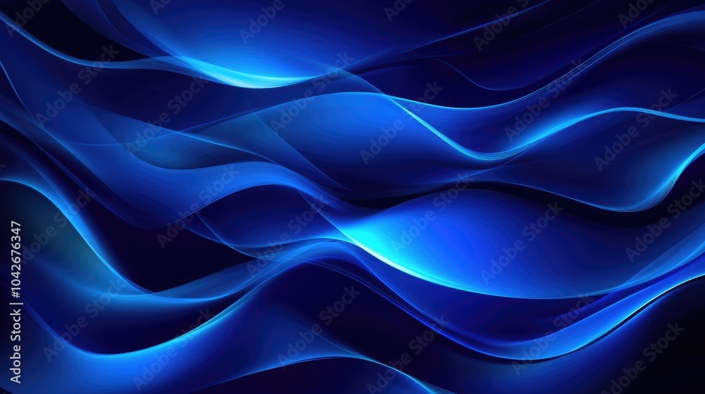 Obraz premium Blue Smooth Gradient Background Design