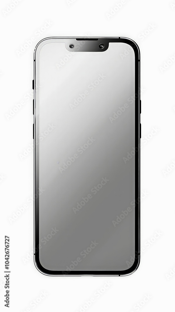 Sleek Black Smartphone Mockup - Perfect for App & Website Design Sleek Black Smartphone Mockup - Perfect for App & Website Design