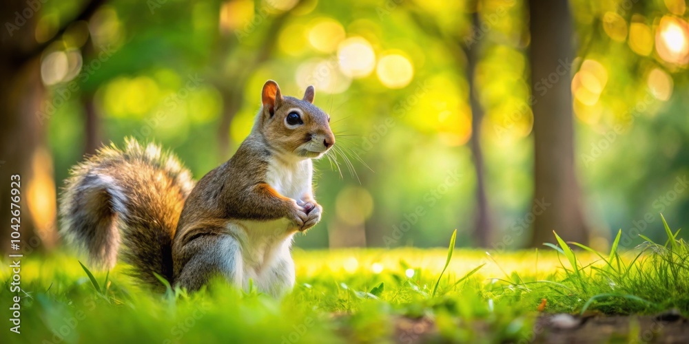Beautiful squirrel in lush forest park during summer , squirrel, forest, park, summer, wildlife, adorable, nature, greenery Beautiful squirrel in lush forest park during summer , squirrel, forest, park, summer, wildlife, adorable, nature, greenery