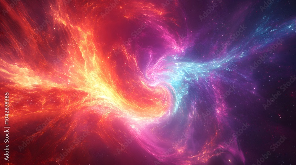 Fototapeta premium Vibrant aetheric light wrapping around the being forming a protective shield of energy and consciousness