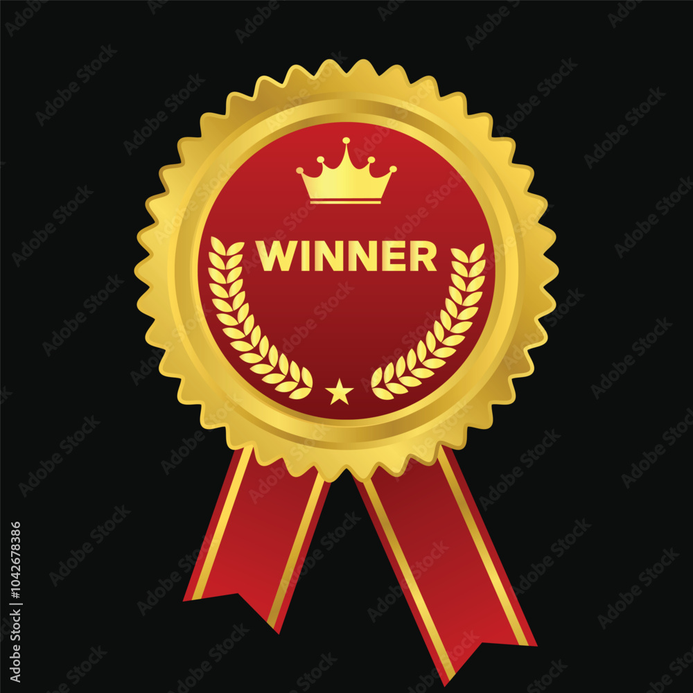Fototapeta premium GOLDEN WINNER ICON DESIGN 