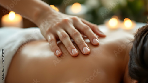 Wallpaper Mural Relaxing Spa Massage with Soft Candlelight Glow Torontodigital.ca