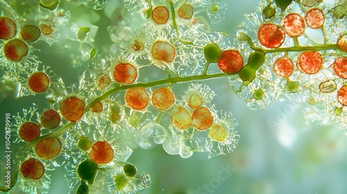 Algae Stress Response - Microscopic View