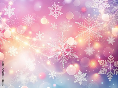 Pink Abstract Winter Background for Holiday Celebrations and Festive Atmosphere