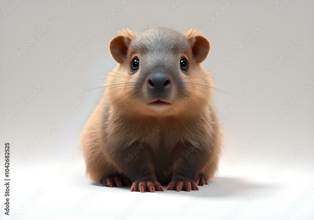 Baby Capybara, real baby Capybara, isolated on the white background, Baby Capybara, real baby Capybara, isolated on the white background,