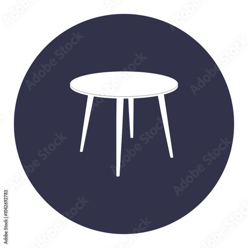 minimalist round table icon