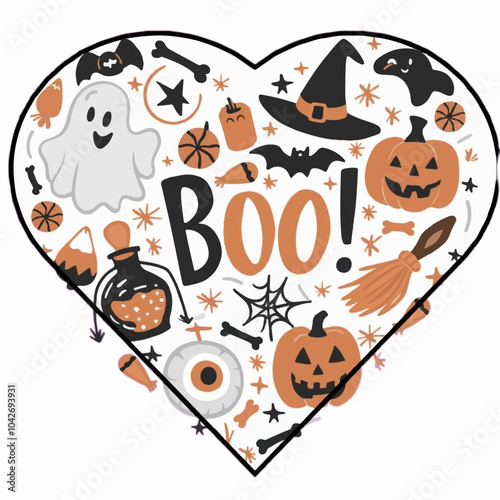 heart funny halloween illustration photo