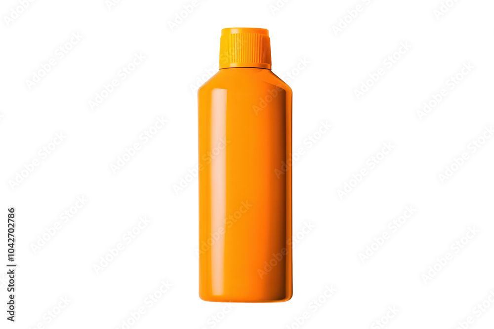 Orange bottle, white isolated background Orange bottle, white isolated background