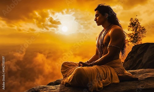 Lord Rama silhouette photo