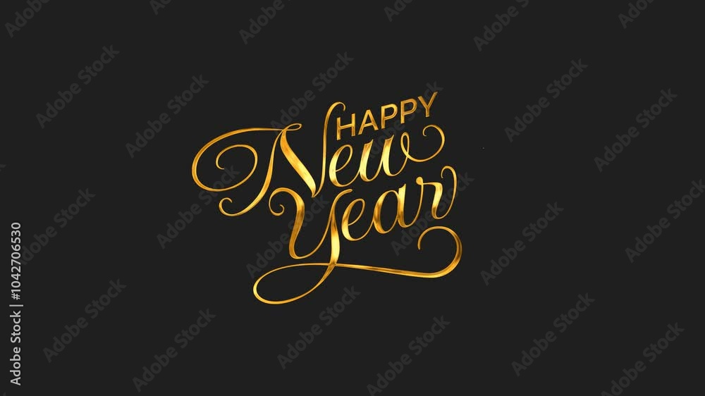 Happy New Year Animated Text gold and silver Color, lettering with alpha or transparent background, for banner, social media feed wallpaper stories sale Happy New Year Animated Text gold and silver Color, lettering with alpha or transparent background, for banner, social media feed wallpaper stories sale