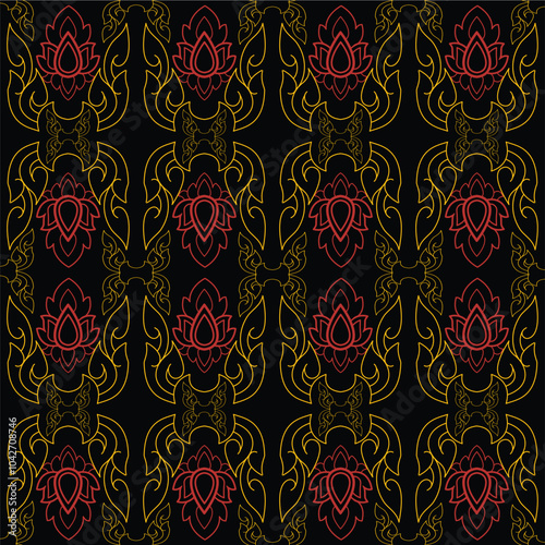seamless pattern with flowers