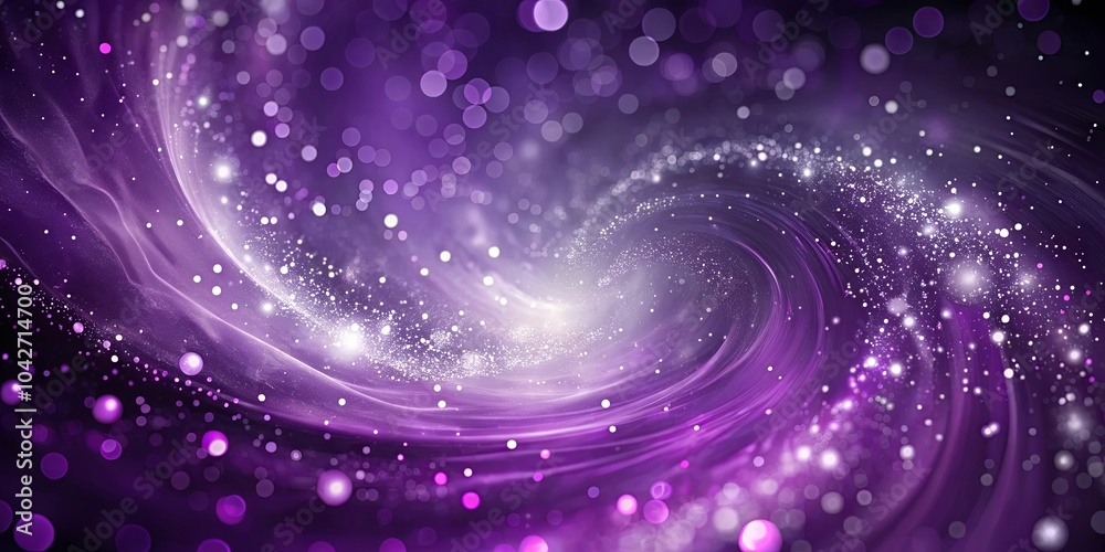 A swirling vortex of cosmic dust and luminous particles, a kaleidoscope of purple hues and shimmering lights, creating an ethereal and abstract landscape. A swirling vortex of cosmic dust and luminous particles, a kaleidoscope of purple hues and shimmering lights, creating an ethereal and abstract landscape.
