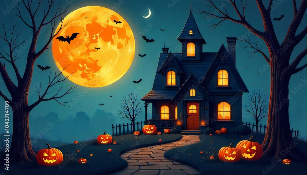 Haunted Wishes Festive Greeting Cards for Halloween Generated by Ai Haunted Wishes Festive Greeting Cards for Halloween Generated by Ai