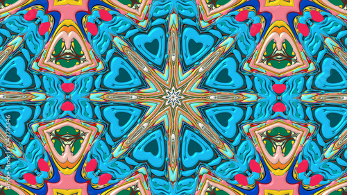 Wallpaper Mural Colorful symmetrical abstract kaleidoscope background pattern for summer  Torontodigital.ca