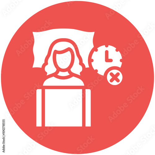 Sleep Deprivation vector icon illustration of Lifestyles iconset.