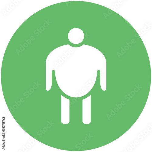 Obesity vector icon illustration of Lifestyles iconset.