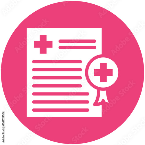 Medical Certificate vector icon illustration of Vacation and Tourism iconset.