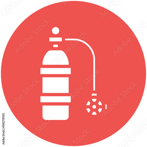 Diving Cylinder vector icon illustration of Vacation and Tourism iconset.