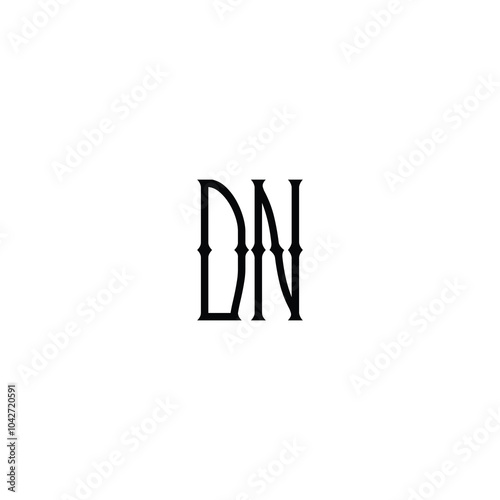 DN monogram logo design letter text name symbol monochrome logotype alphabet character simple logo photo