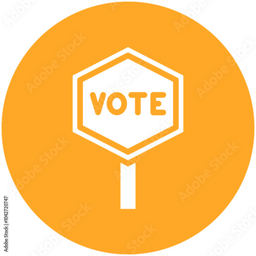 Vote vector icon illustration of Protesting and Civil Disobedience iconset.