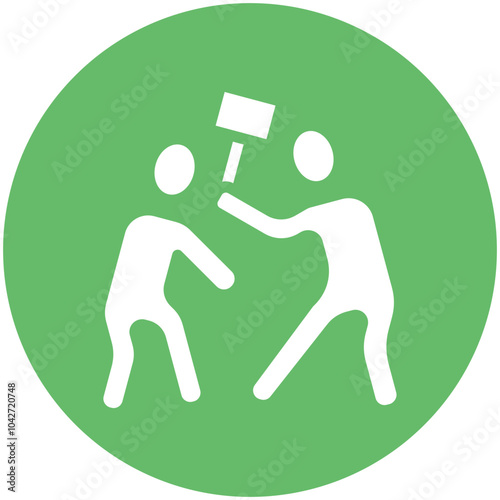 Violent vector icon illustration of Protesting and Civil Disobedience iconset.