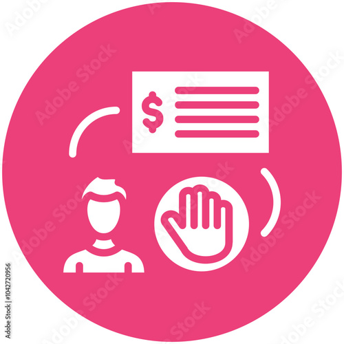 Tax Resistance vector icon illustration of Protesting and Civil Disobedience iconset.