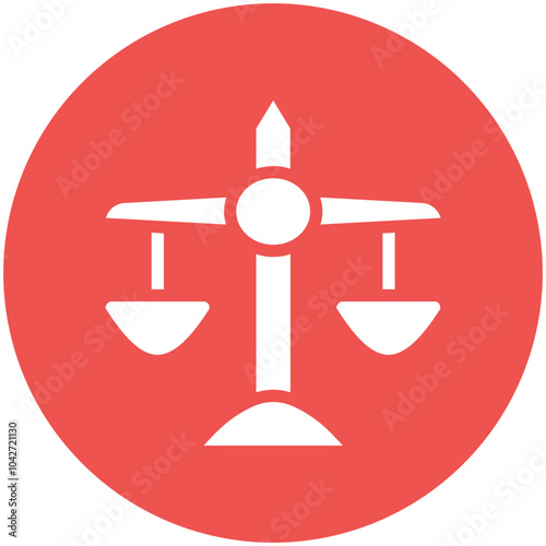 Justice vector icon illustration of Protesting and Civil Disobedience iconset.