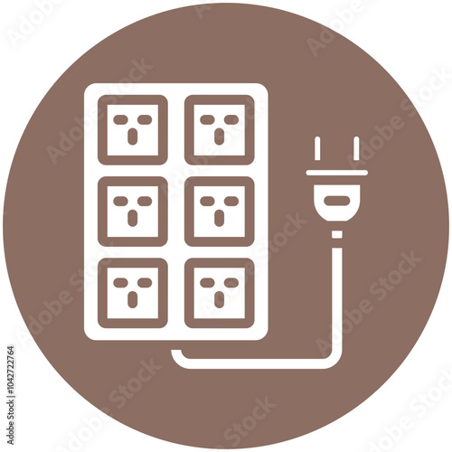 Extension Cord vector icon illustration of Home Improvements iconset.