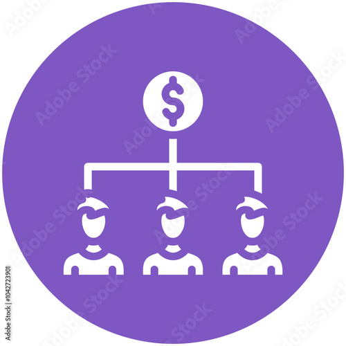 Cash Distribution vector icon illustration of Business & Economy iconset.