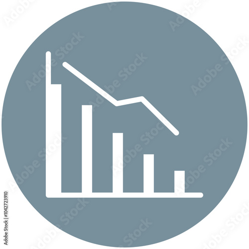 Downfall vector icon illustration of Business & Economy iconset.