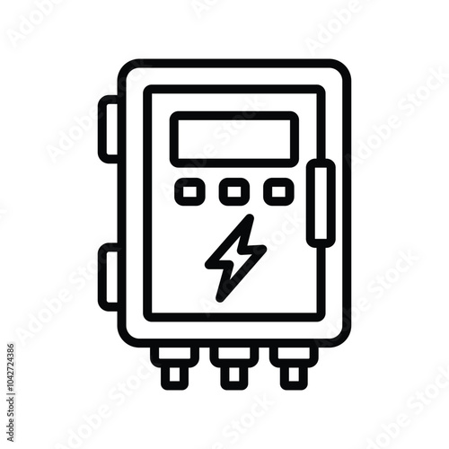 fuse box icon vector design template simple and clean