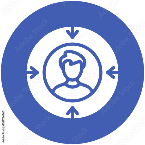 Head Hunting vector icon illustration of Human Resource iconset.