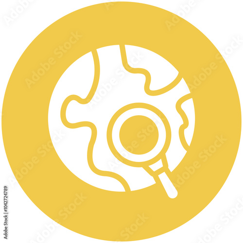 Global Search vector icon illustration of Human Resource iconset.