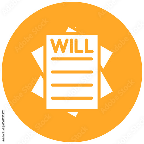 Last Will vector icon illustration of Funeral iconset.