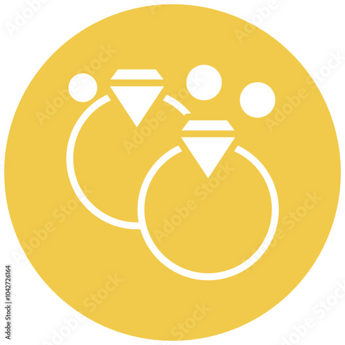Rings vector icon illustration of Party and Celebration iconset.