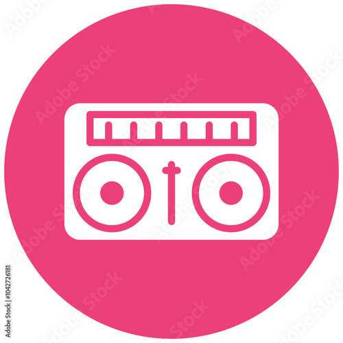 DJ vector icon illustration of Party and Celebration iconset.