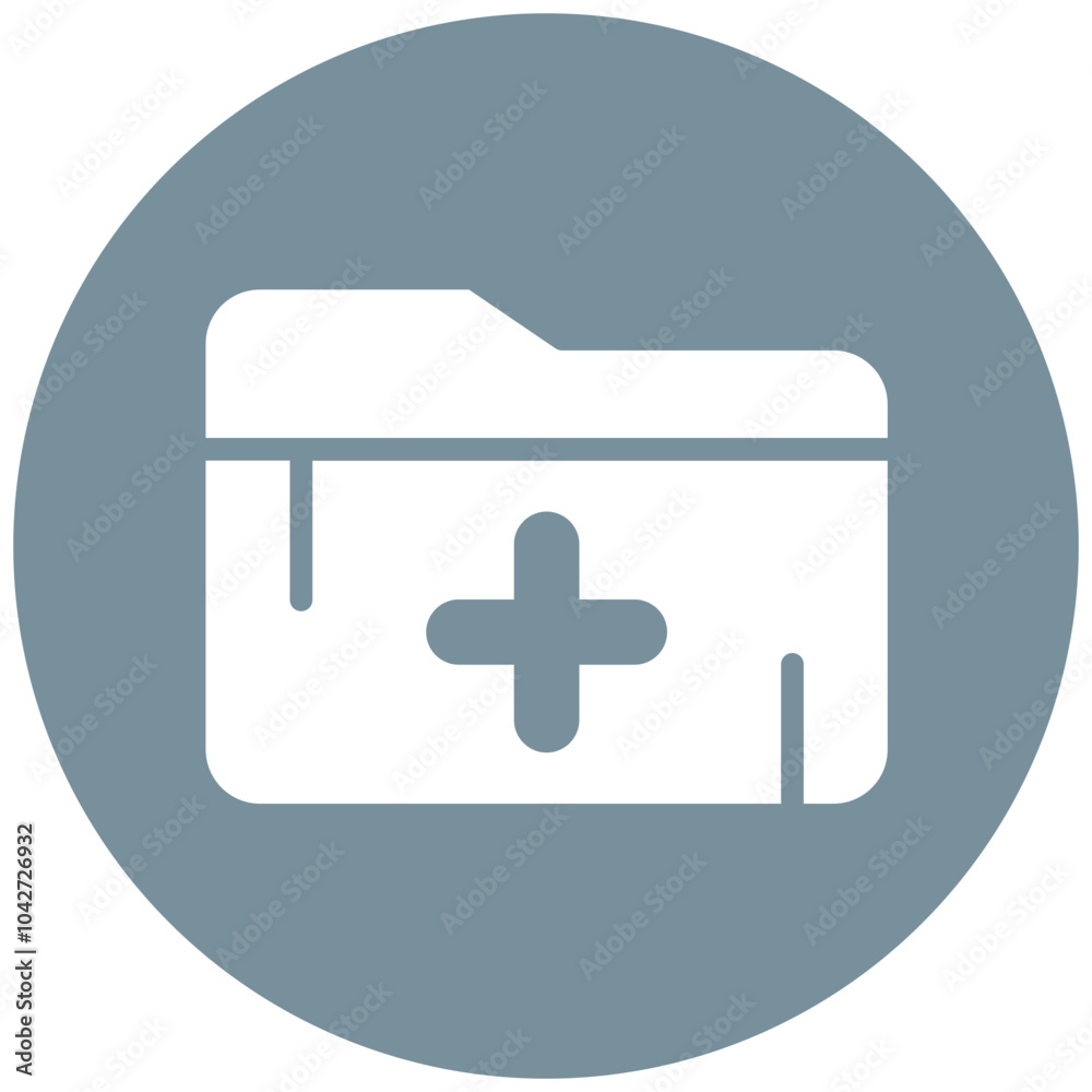 Obraz premium Medical Folder vector icon illustration of Pharmacy iconset.