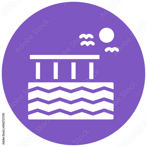 Wharves vector icon illustration of Coastline iconset.