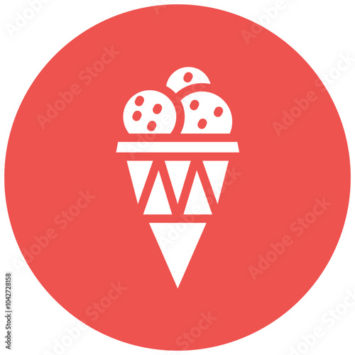 Gelato vector icon illustration of Italy iconset.