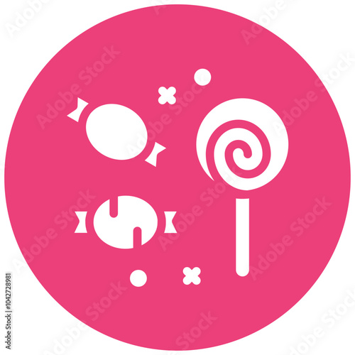 Colorful Sweets vector icon illustration of Festa Junina iconset.