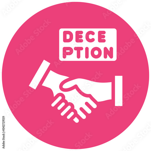 Deceptive Handshake vector icon illustration of Corruption iconset.