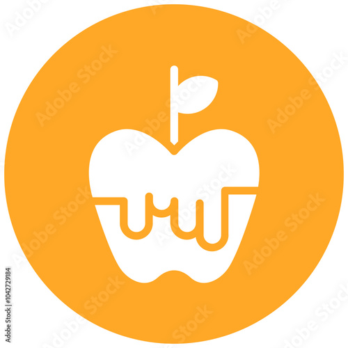 Rotten Apple vector icon illustration of Corruption iconset.