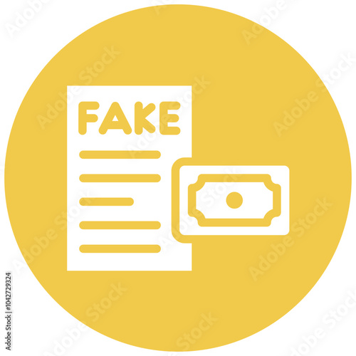 Counterfeit Bills vector icon illustration of Corruption iconset.