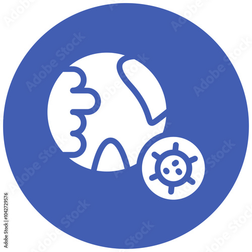 Pandemic Globe vector icon illustration of Infectious Diseases iconset.