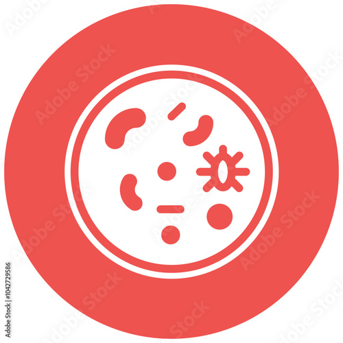 Pathogen Microscope vector icon illustration of Infectious Diseases iconset.