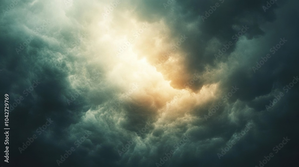 Sunlight pierces through dark clouds, creating a striking contrast in the sky during dusk, illuminating the surroundings beautifully Sunlight pierces through dark clouds, creating a striking contrast in the sky during dusk, illuminating the surroundings beautifully