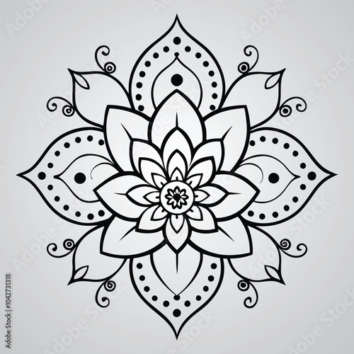 Delicate Henna Floral Design and Art Beauty 